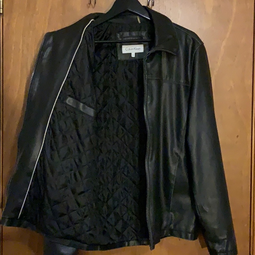 Men’s Medium Calvin Klein Leather Jacket - Picture 4 of 5